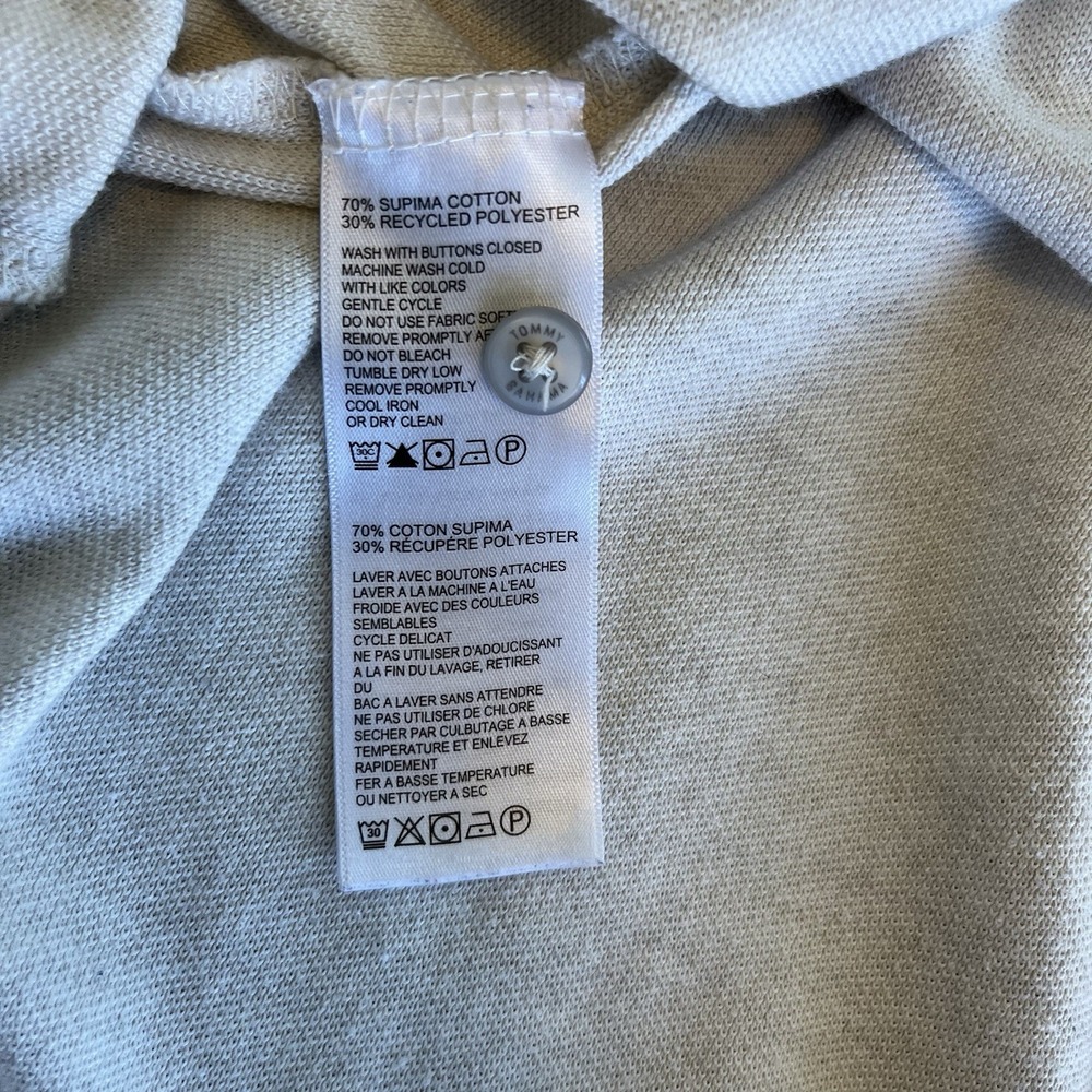 Tommy Bahama Shirt Mens XL Polo Long Sleeve Beige Islandzone Rugby Shirt - Picture 9 of 13
